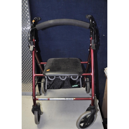 1285 - A CARECO 4FT AEROFOLD RAMP and a Aidapt rollator (2)