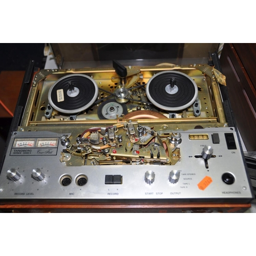 1304 - A GOLDRING LENCO GL75 TRANSCRIPTION TURNTABLE (no lid, needle and drive working), a vintage Sony TA ... 