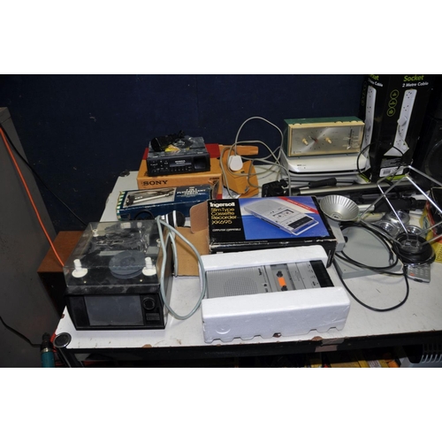 1311 - A COLLECTION OF HOUSEHOLD ELECTRICALS including a Pure DAB radio (missing one speaker grille), an Am... 