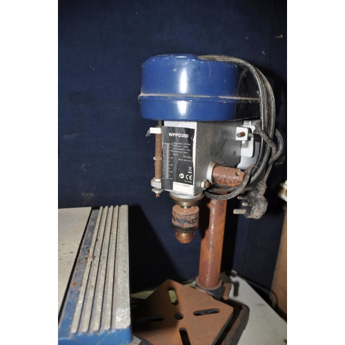 1334 - A POWER CRAFT M1A190 band saw along with a pillar drill (no branding visible) model No WPPD350 (both... 