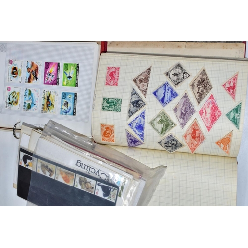 423 - BAG OF STAMPS with a small range of loose GB FDCs, an album of mainly 1930s/40s mint and used with s... 