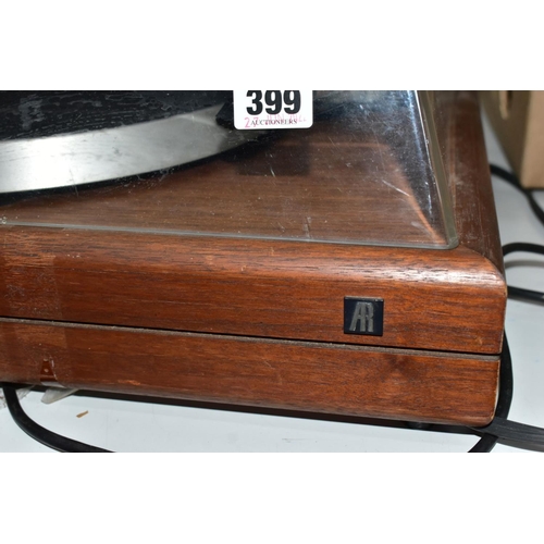 440 - A TELEDYNE ACOUSTIC RESEARCH THE AR TURNTABLE with walnut plinth, two cartridge heads one with an Or... 