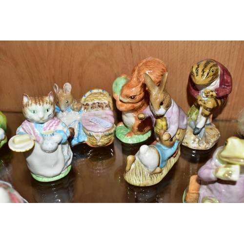 454 - A GROUP OF ELEVEN BEATRIX POTTER FIGURES, to include Royal Albert 'Jemima Puddle Duck' BP 6a, 'Tailo... 