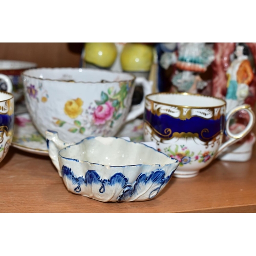 501 - A GROUP Of 19TH AND 20TH CENTURY CERAMICS, including an early 19th century small blue and white moul... 