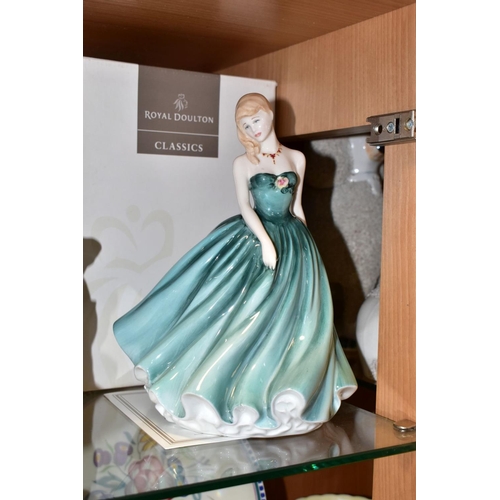 503 - SIX ROYAL DOULTON FIGURE OF THE YEAR FIGURINES, comprising boxed Classics Figure of the Year 2002 Sa... 