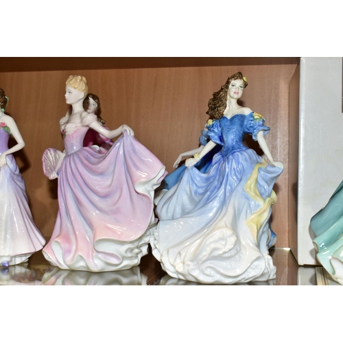 503 - SIX ROYAL DOULTON FIGURE OF THE YEAR FIGURINES, comprising boxed Classics Figure of the Year 2002 Sa... 