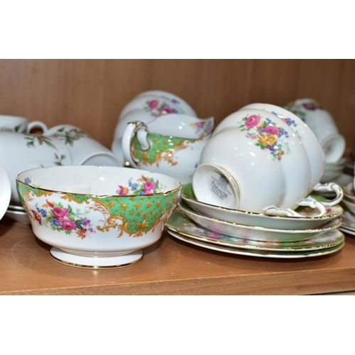 508 - A GROUP OF TEA AND COFFEE SETS, to include a fourteen piece Paragon Rockingham tea set comprising a ... 