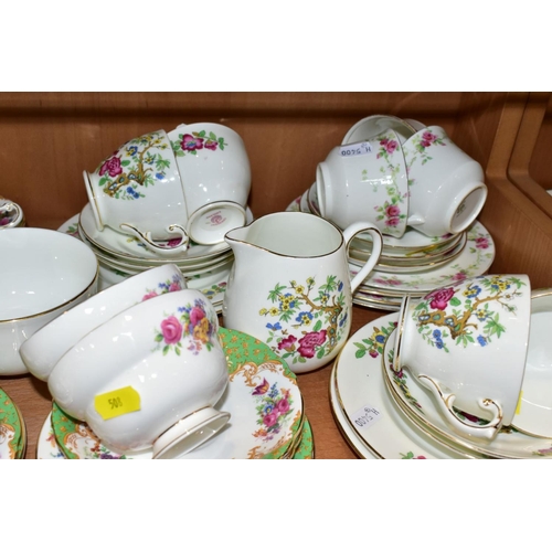 508 - A GROUP OF TEA AND COFFEE SETS, to include a fourteen piece Paragon Rockingham tea set comprising a ... 