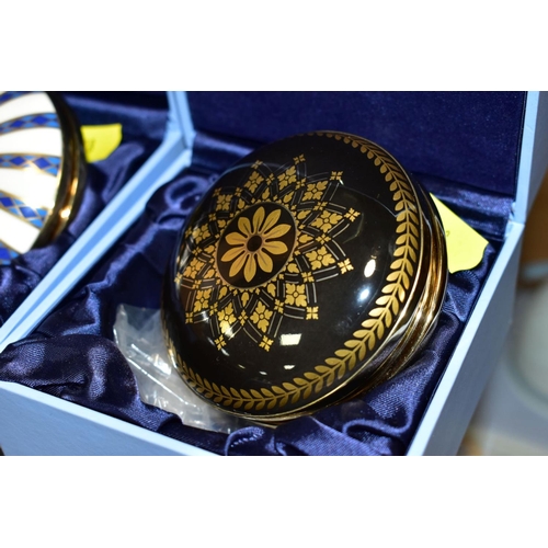 518 - THREE BOXED WEDGWOOD HIDDEN TREASURES, ceramic with hallmarked silver mounts, comprising a Venice mi... 