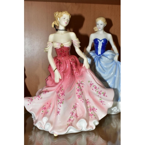 524 - SIX BOXED ROYAL DOULTON FIGURE OF THE YEAR FIGURINES, comprising Classics Susan HN 4532 (2004) and E... 