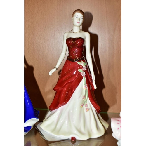 524 - SIX BOXED ROYAL DOULTON FIGURE OF THE YEAR FIGURINES, comprising Classics Susan HN 4532 (2004) and E... 