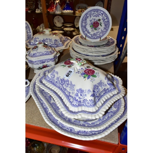 539 - A THIRTY FIVE PIECE COPELAND SPODE 'SPODE'S MAYFLOWER' DINNER SERVICE, comprising two meat plates, t... 