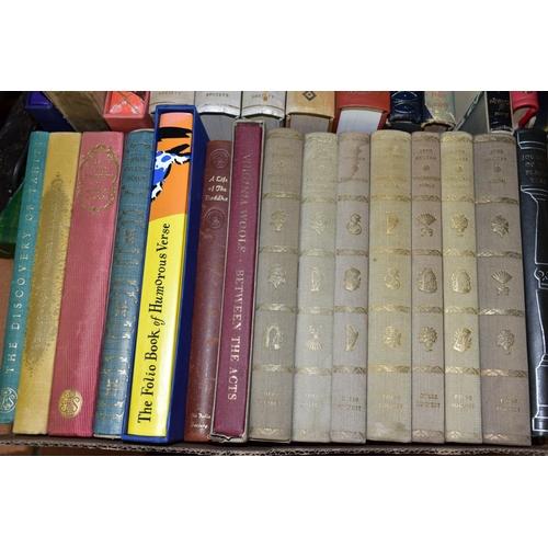 546 - A BOX OF THIRTY FOLIO SOCIETY BOOKS, some in slip cases, to include seven Jane Austen titles, The Fo... 