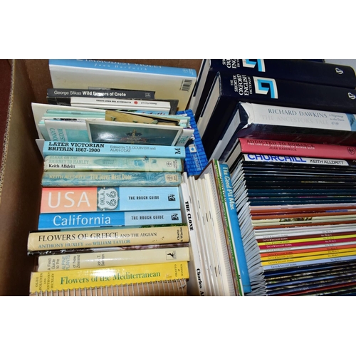 580 - FOUR BOXES OF BOOKS AND PUBLICATIONS, over one hundred titles to include Folio Society The Wit of Os... 