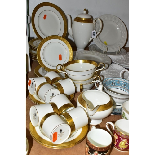 588 - A TWENTY NINE PIECE WEDGWOOD ASCOT PART DINNER SERVICE WITH OTHER WEDGWOOD DINNER WARES ETC, the Asc... 