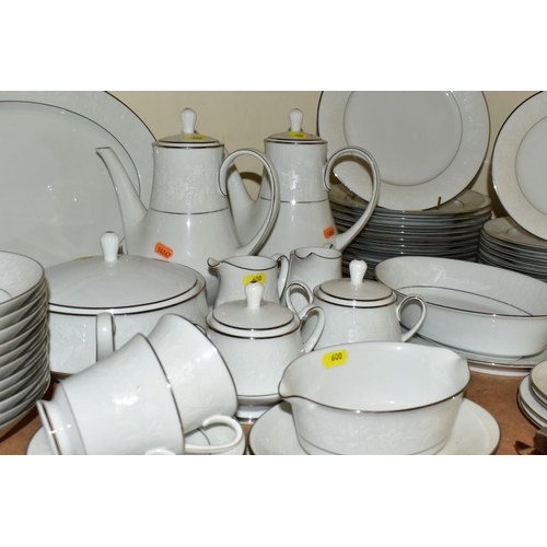 600 - A NORITAKE 'RANIER' PATTERN PART DINNER SERVICE, AND STAINLESS STEEL CUTLERY, a quantity of cutlery ... 