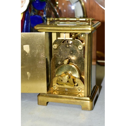 649 - SIX ITEMS INCLUDING A BAYARD EIGHT DAY GLASS CASED CARRIAGE CLOCK, a Royal Doulton 'Punch & Judy' To... 