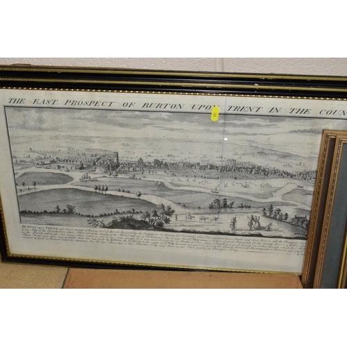 672 - PICTURES AND PRINTS ETC, to include Michael Burghers (1653-1727) topographical prints comprising Bea... 