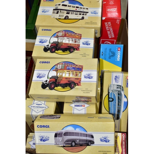 698 - A QUANTITY OF ASSORTED MAINLY CORGI CLASSICS BUS AND COACH MODELS, all complete with limited edition... 