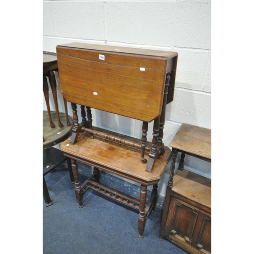 1643 - A SELECTION OF EARLY 20TH CENTURY OCCASIONAL FURNITURE, to include a walnut Sutherland table, walnut... 