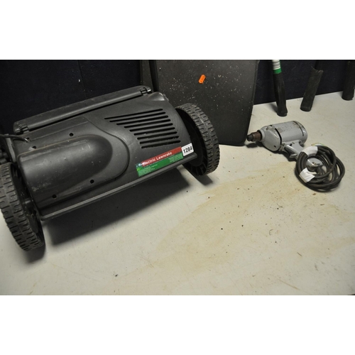 1284 - A GARDENLINE TLR-600 electric lawn rake and a Bridges-Tool DR2T electric drill (PAT pass and working... 