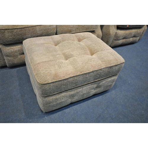 1518 - A G PLAN BROWN UPHOLSTERED FOUR PIECE LOUNGE SUITE, comprising a two seater settte, pair of armchair... 