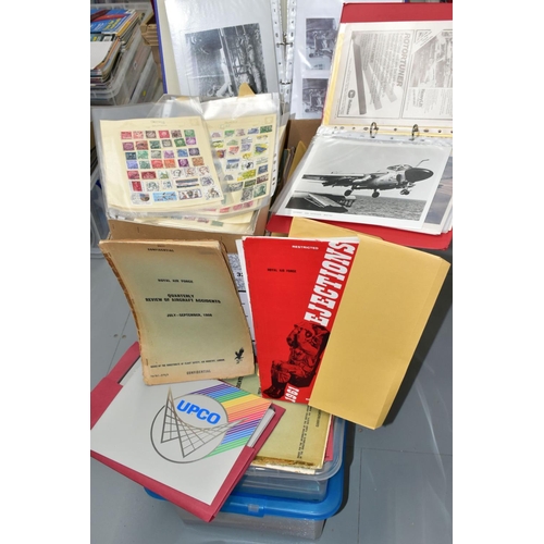 325 - AIRCRAFT PAPERS / EPHEMERA, three boxes of Aircraft related ephemera to include Photographs, Stamps,... 