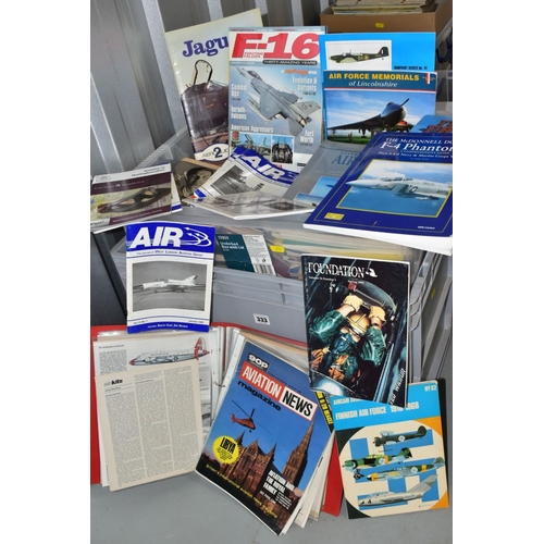 333 - AIRCRAFT & MISCELLANEOUS MAGAZINES, two large boxes containing a collection of several hundred Aviat... 