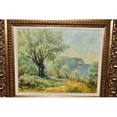 402 - NUNEZ (SPANISH CONTEMPORARY) 'PAISES ANDRATX?', a Mallorca hillside landscape, signed bottom right, ... 