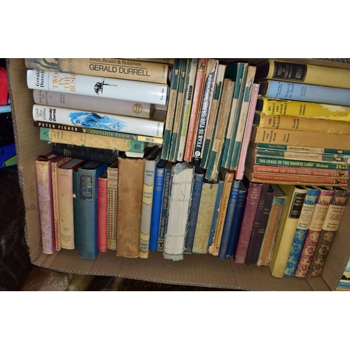 405 - BOOKS, six boxes containing a collection of approximately 207 titles in paperback and hardback forma... 