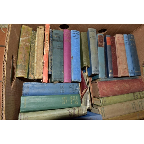 412 - FOUR BOXES OF BOOKS, containing approximately 110 hardback titles in hardback format to include 'cla... 