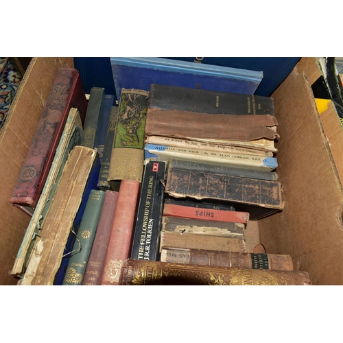 412 - FOUR BOXES OF BOOKS, containing approximately 110 hardback titles in hardback format to include 'cla... 