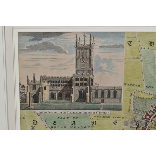 416 - A MAP TITLED 'A PLAN OF WOLVERHAMPTON SURVEYED IN MDCCL / 1750', engraved by Thomas Jefferys geograp... 