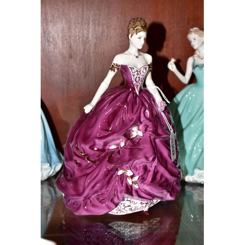 420 - THREE COALPORT LIMITED EDITION LADY FIGURES, comprising 'Emma', no. 63 / 7500, sculpted by Neil Wels... 