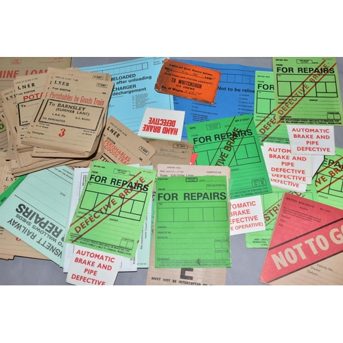 439 - RAILWAY WAGON LABELS, over three hundred labels (mostly uncompleted) the majority from LNER and cove... 