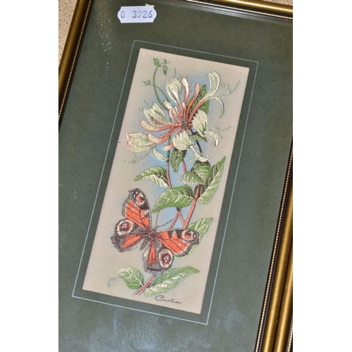 440 - J & J CASH LTD, FRAMED WOVEN PICTURES, a collection of fifteen examples comprising eight bird studie... 