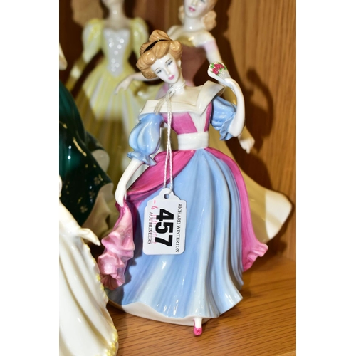 457 - SEVEN ROYAL DOULTON LADY FIGURES, comprising 'Pretty Ladies Best of the Classics -Amy' HN4782, Amand... 