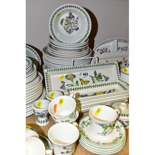 463 - A QUANTITY OF PORTMEIRION TABLEWARE, mostly 'Botanic Garden' to include three serving dishes, eight ... 