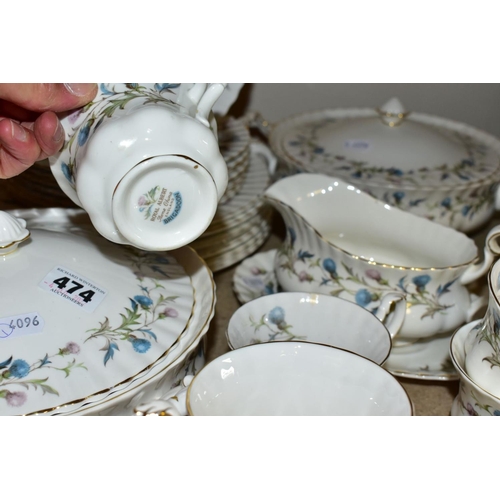 474 - A ROYAL ALBERT 'BRIGADOON' PART DINNER SET, comprising of  two covered tureens, sauceboat and stand,... 