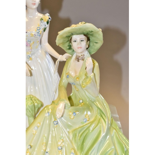 486 - A COALPORT LIMITED EDITION FIGURE GROUP 'DAY AT THE RACES', no. 415/750, designed by Basia Zarzycka ... 