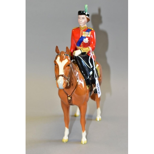 502 - A BESWICK H.M. QUEEN ELIZABETH II ON IMPERIAL TROOPING THE COLOUR 1957, model no.1546, chestnut glos... 