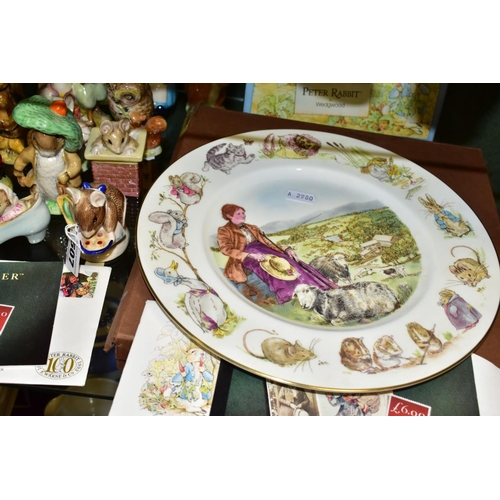 507 - A GROUP OF ROYAL ALBERT BEATRIX POTTER FIGURES, FIRST DAY COVERS, ETC, to include the following figu... 