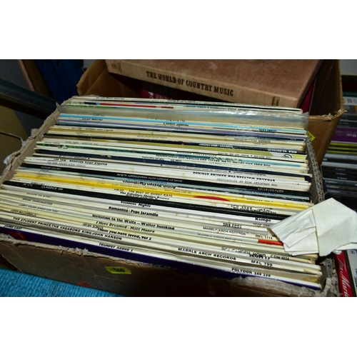 540 - FOUR BOXES AND ONE CARRYCASE OF RECORDS AND CDS, to include over eighty singles including Jackie Wil... 