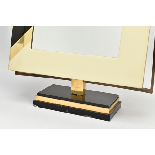 139 - A ROLEX RETAILER'S COUNTER TOP MIRROR, the rectangular swing mirror with black and cream lacquered s... 