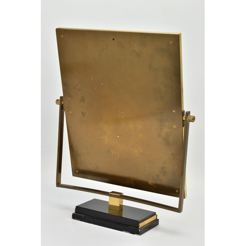 139 - A ROLEX RETAILER'S COUNTER TOP MIRROR, the rectangular swing mirror with black and cream lacquered s... 