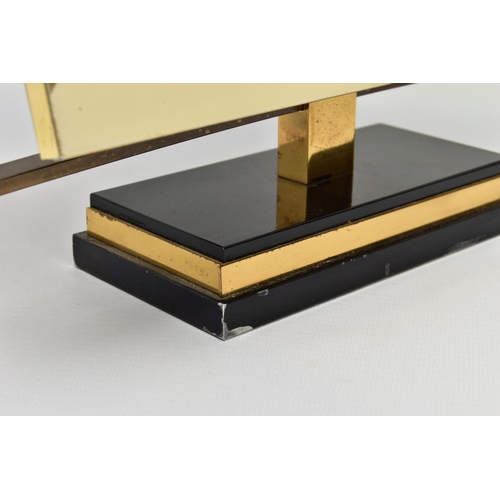 139 - A ROLEX RETAILER'S COUNTER TOP MIRROR, the rectangular swing mirror with black and cream lacquered s... 