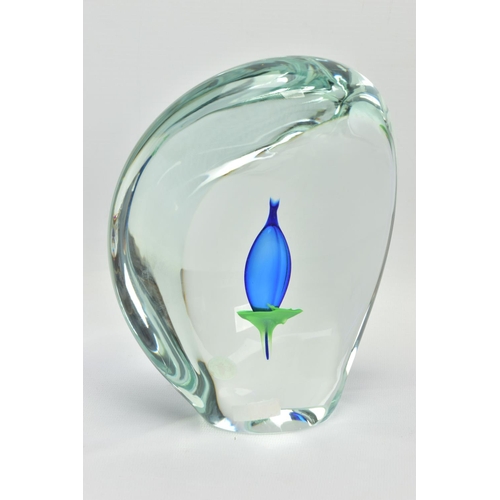 151 - A BERANEK GLASS 'CALLA LILLY' PAPERWEIGHT, hand made in the Czech republic, approximate size 20cm (C... 