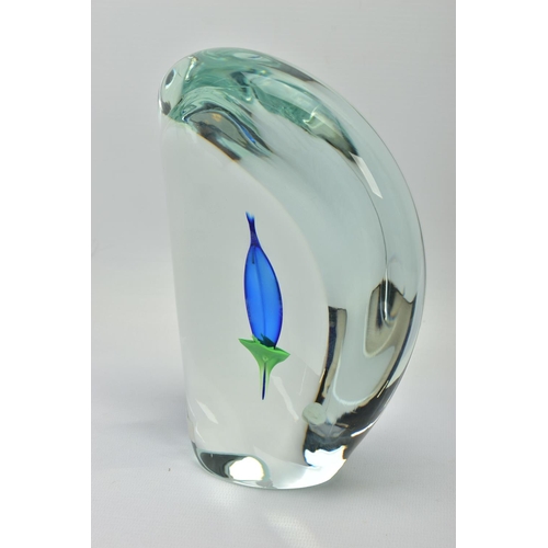 151 - A BERANEK GLASS 'CALLA LILLY' PAPERWEIGHT, hand made in the Czech republic, approximate size 20cm (C... 