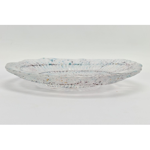 189 - MAX JACQUARD (BRITISH 1946) A SAND CAST AMMONITE DESIGN GLASS DISH, signed Max 94 to the base, appro... 