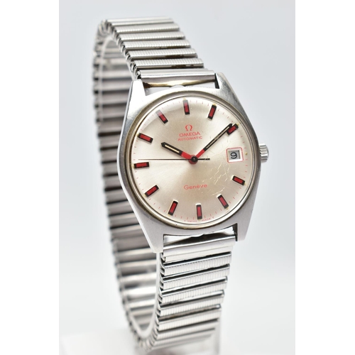 25 - A STAINLESS STEEL 'OMEGA' AUTOMATIC WRISTWATCH, model number 166.041, automatic movement cal. 565, m... 